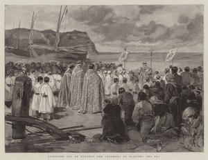 Hemelvaartsdag in Etretat, de Ceremonie van de Zeewijding